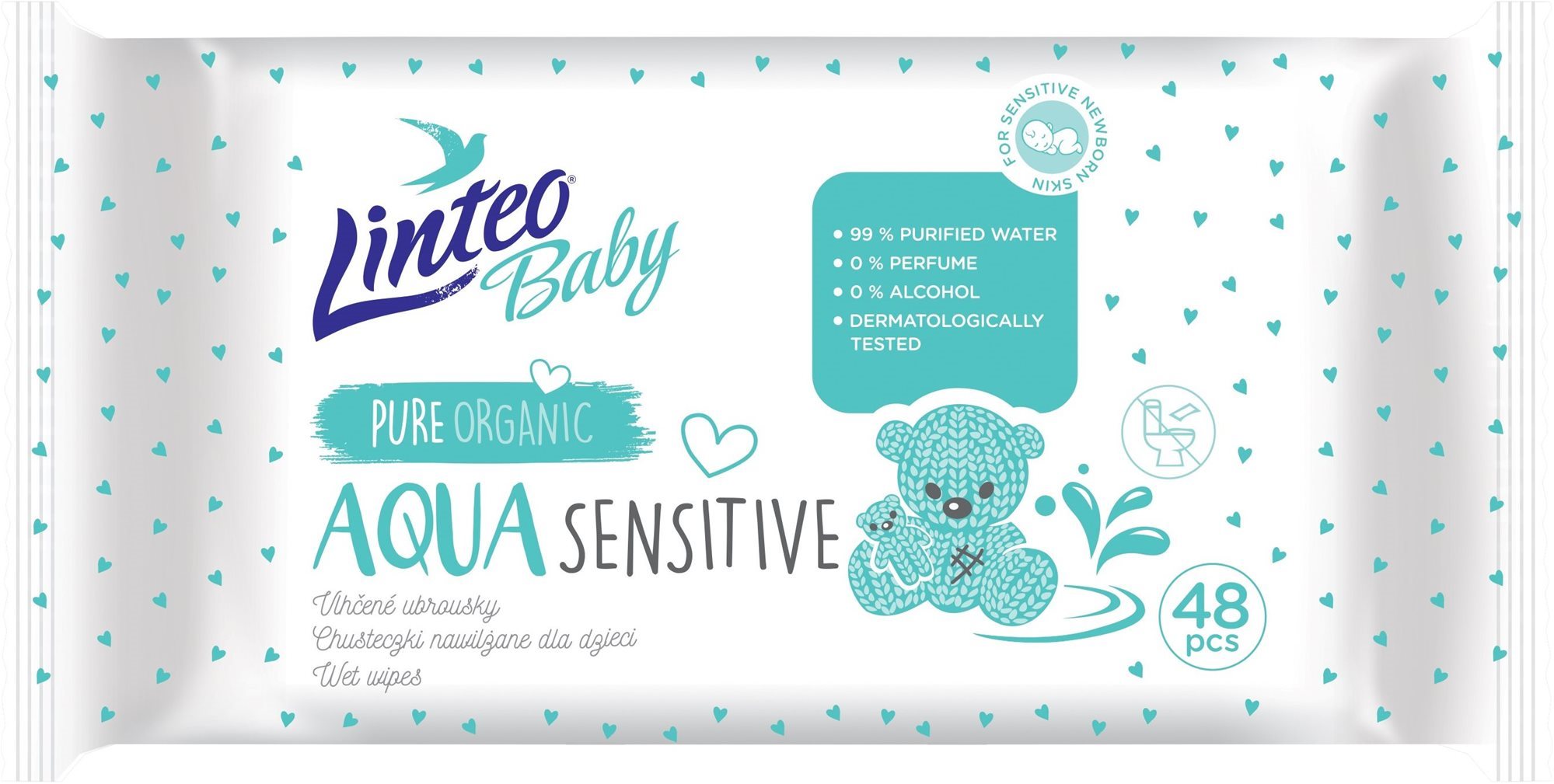 LINTEO Baby AQUA Sensitive 48 ks