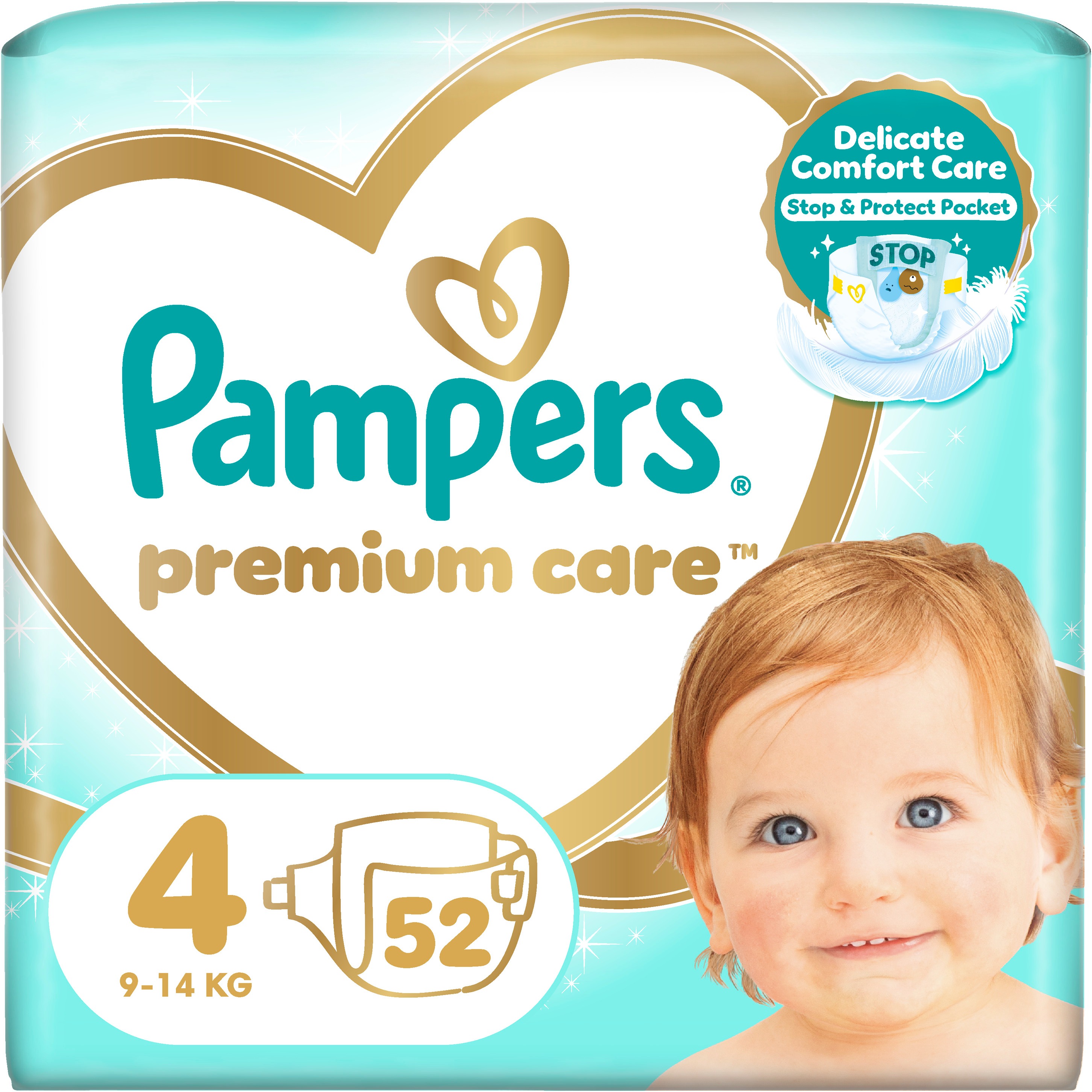 PAMPERS Premium Care veľkosť 4 (52 ks)