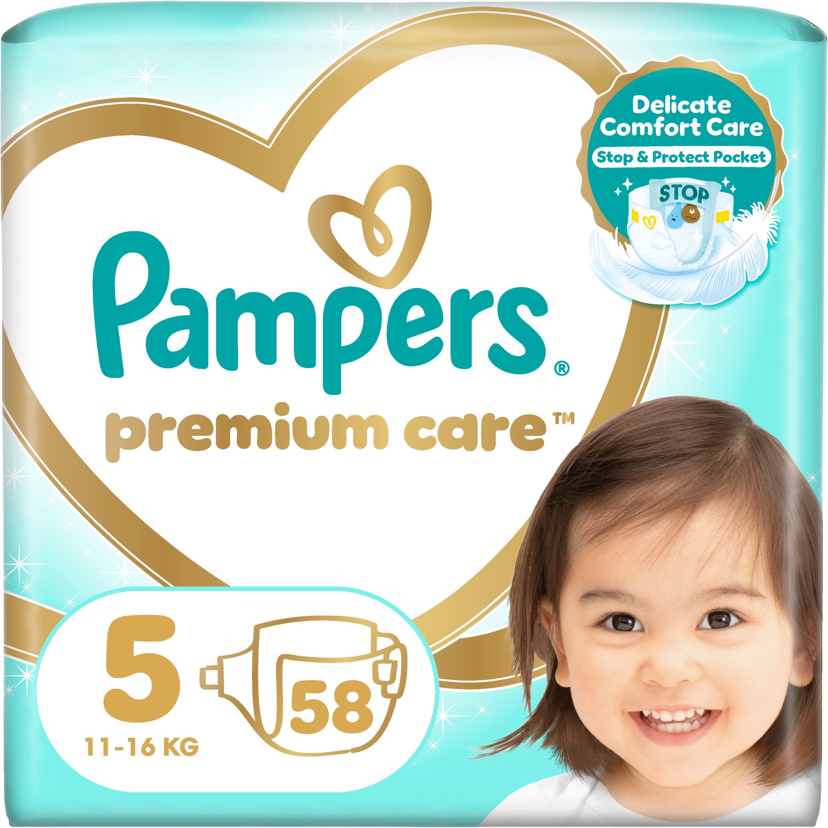 PAMPERS Premium Care veľkosť 5 (58 ks)