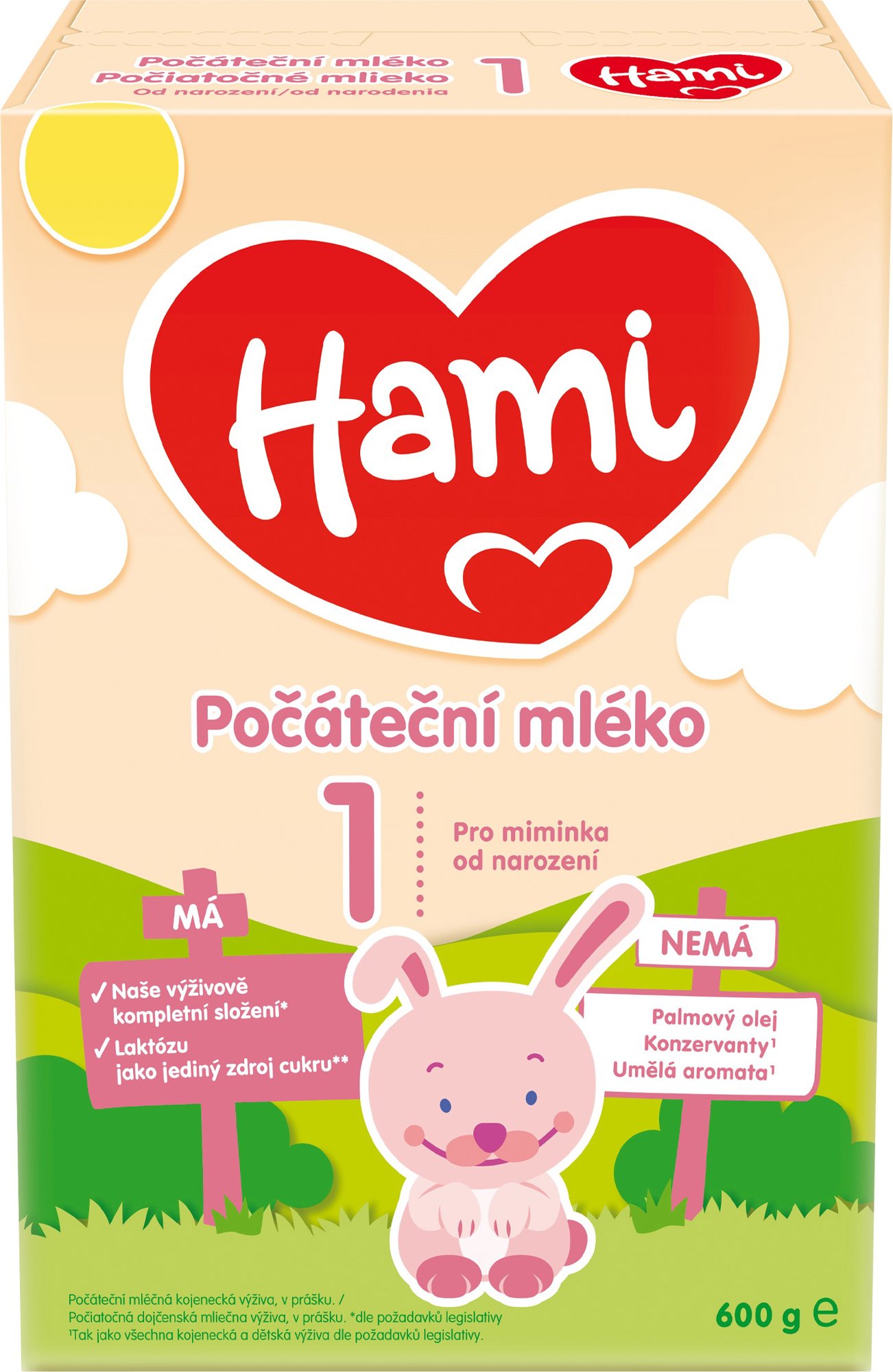 Hami 1 Počiatočné dojčenské mlieko 0m+ 600 g
