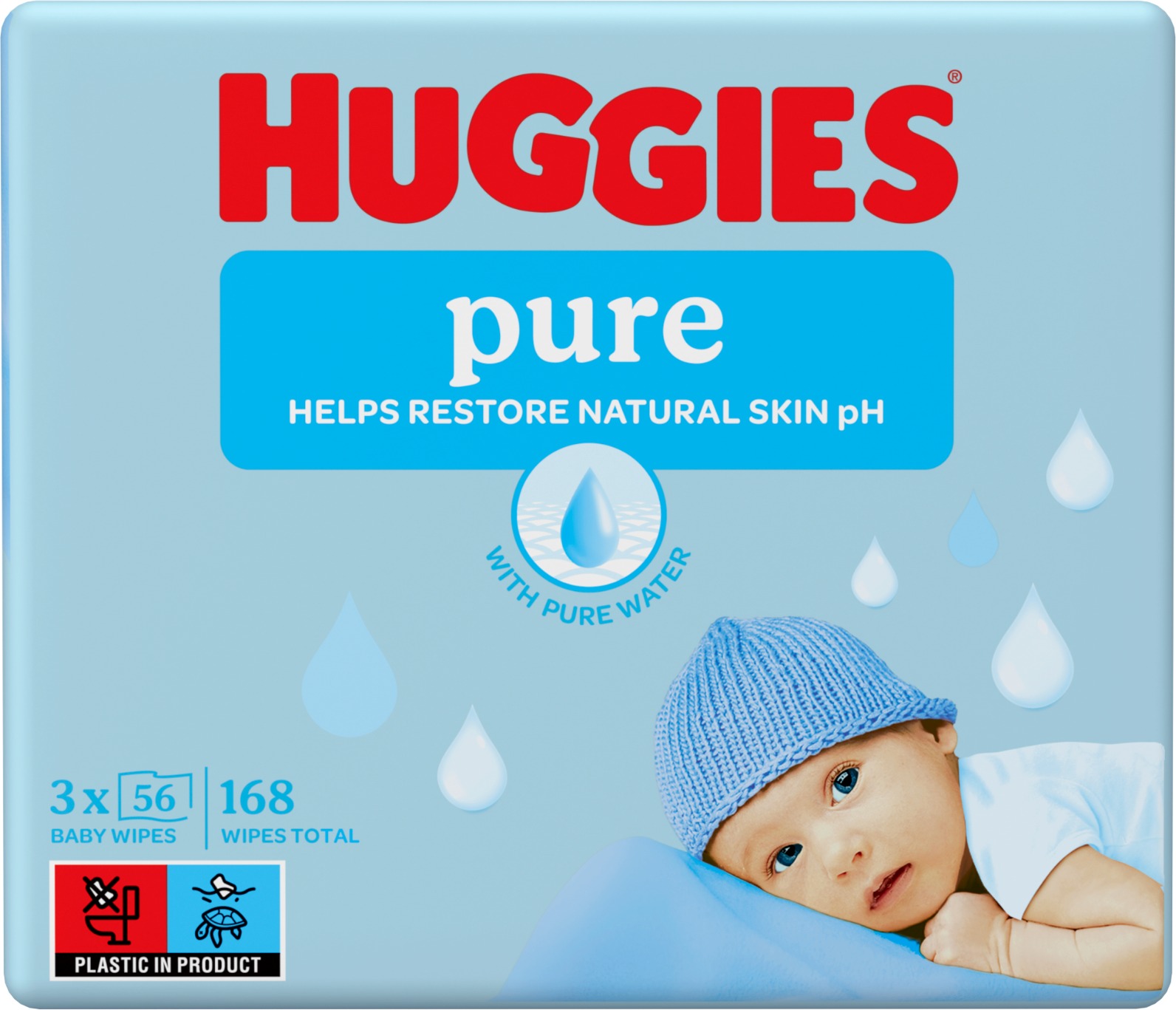 HUGGIES Pure Triplo (3× 56 ks)