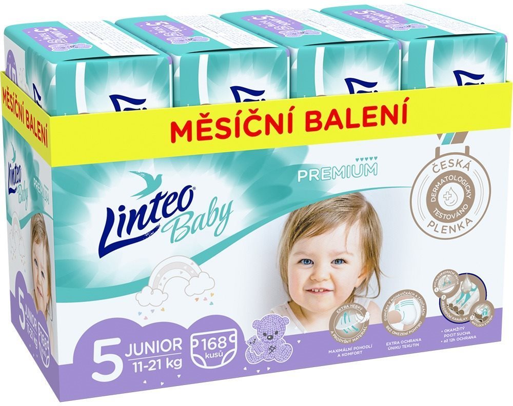 LINTEO Baby Prémium JUNIOR (11 – 21 kg) 168 ks