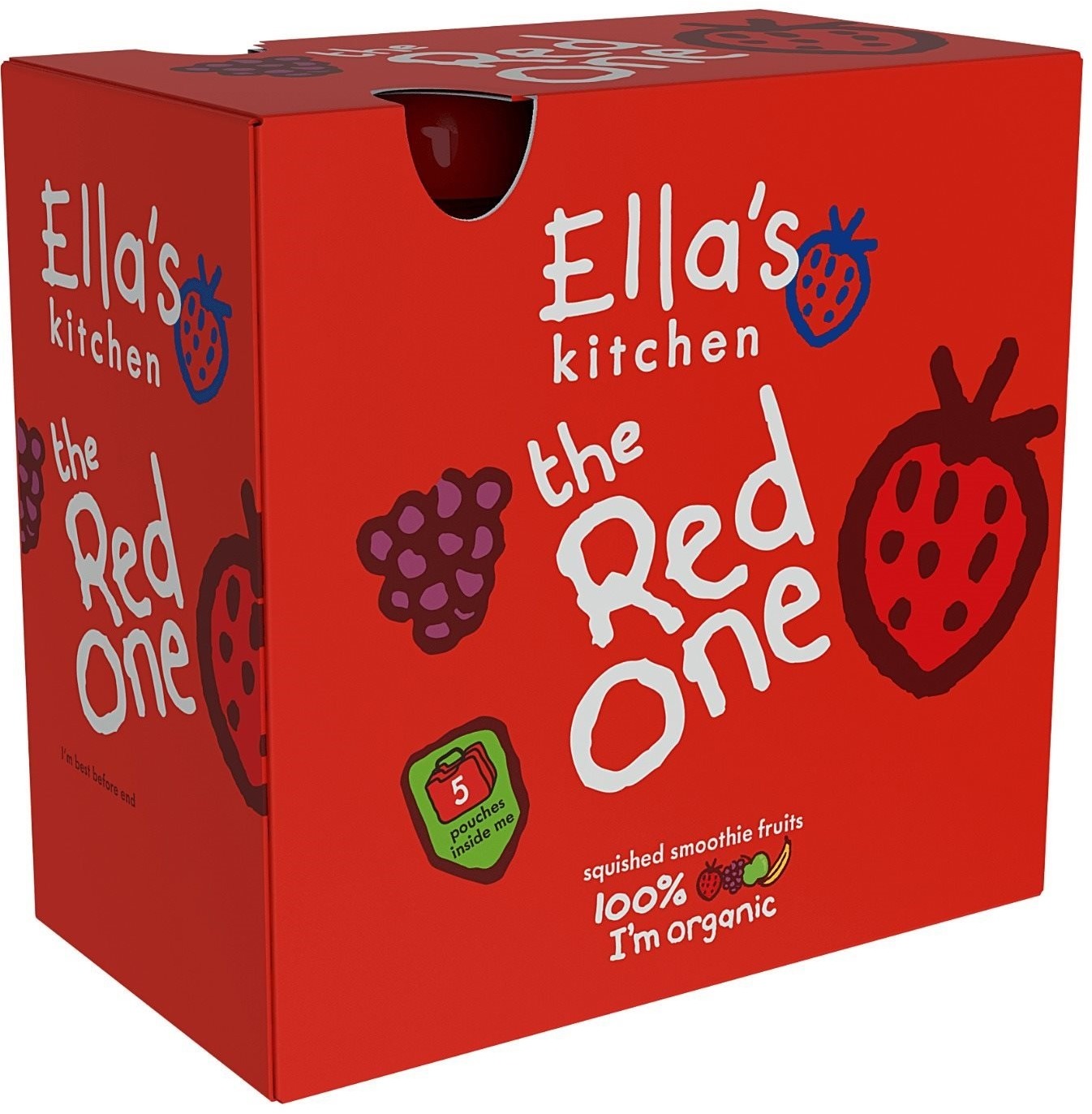 Ella's Kitchen BIO Red One ovocné pyré s jahodami 5× 90 g