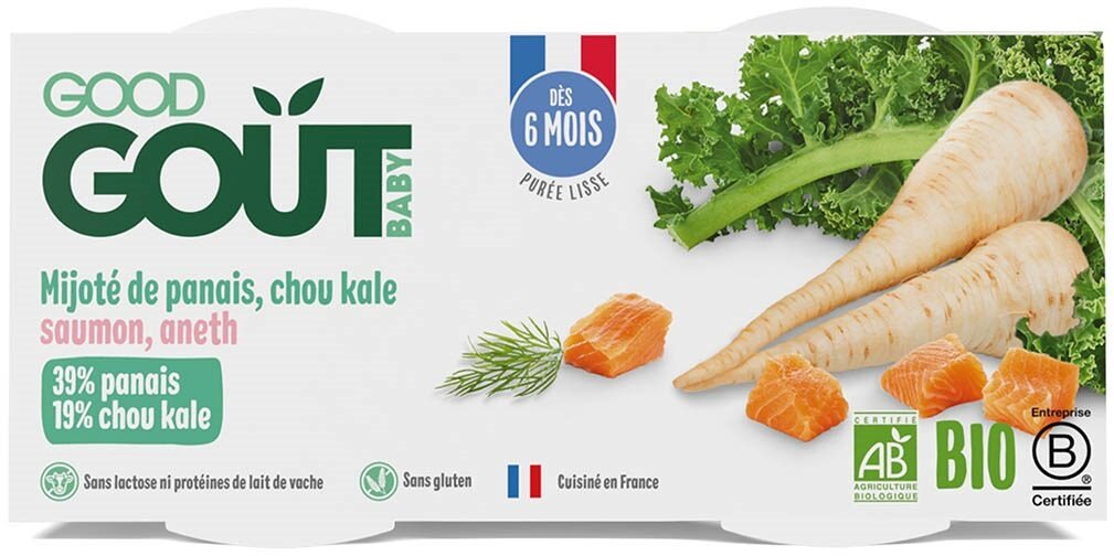 Good Gout BIO Losos s kelom a paštrnákom (2× 190 g)