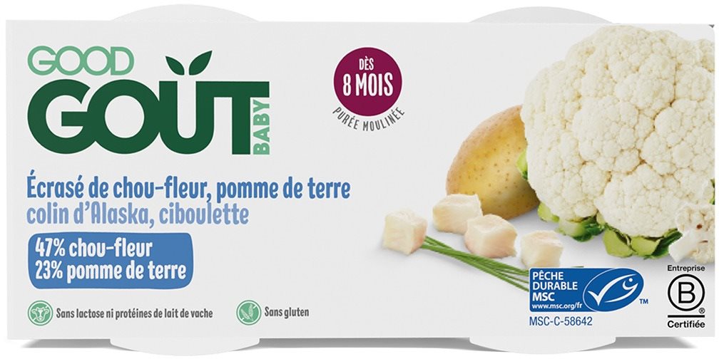 Good Gout BIO Treska pestrá s karfiolom a zemiačiky (2× 190 g)