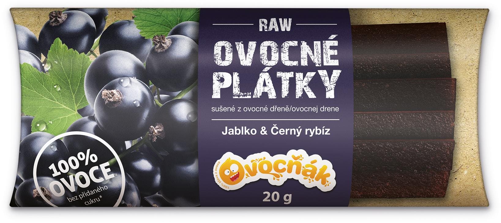 Ovocňák plátky jablko-čierne ríbezle 20 g