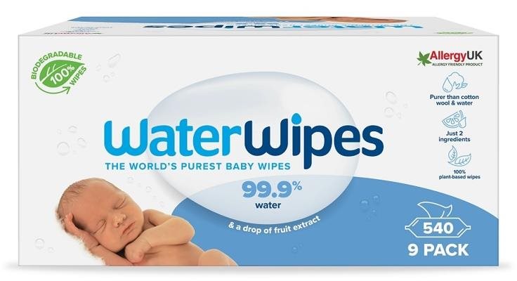 Waterwipes 100 % BIO odbúrateľné obrúsky 9× 60 ks