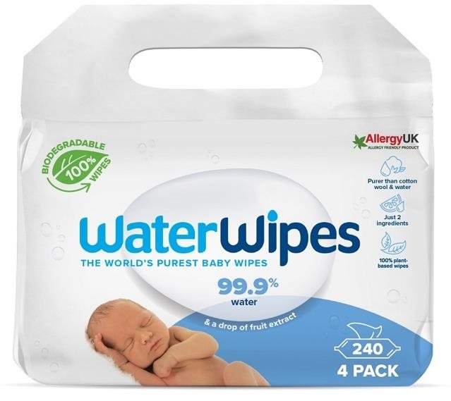 Waterwipes 100 % BIO odbúrateľné obrúsky 4× 60 ks