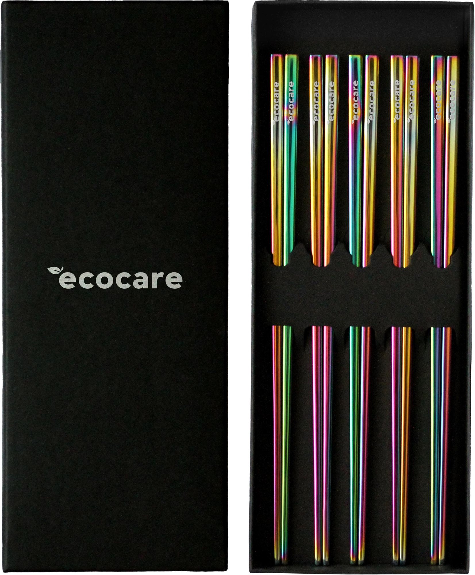 ECOCARE Kovové Sushi paličky Box Rainbow 10 ks