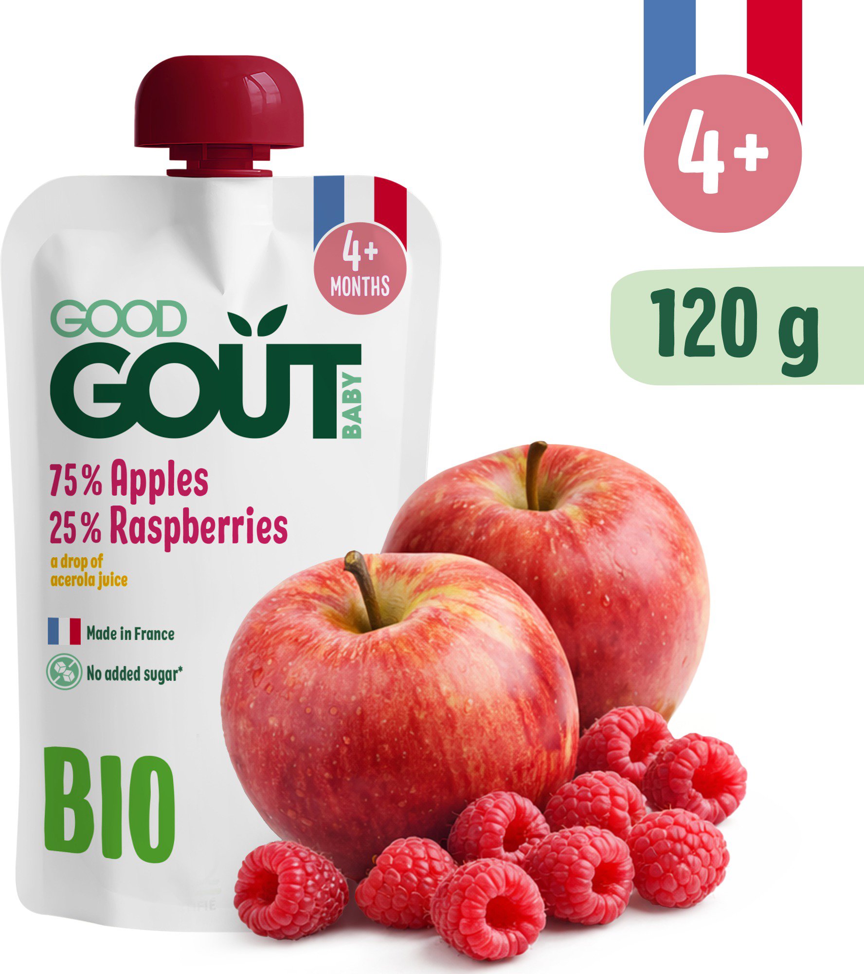 Good Gout BIO Jablko s malinou (120 g)