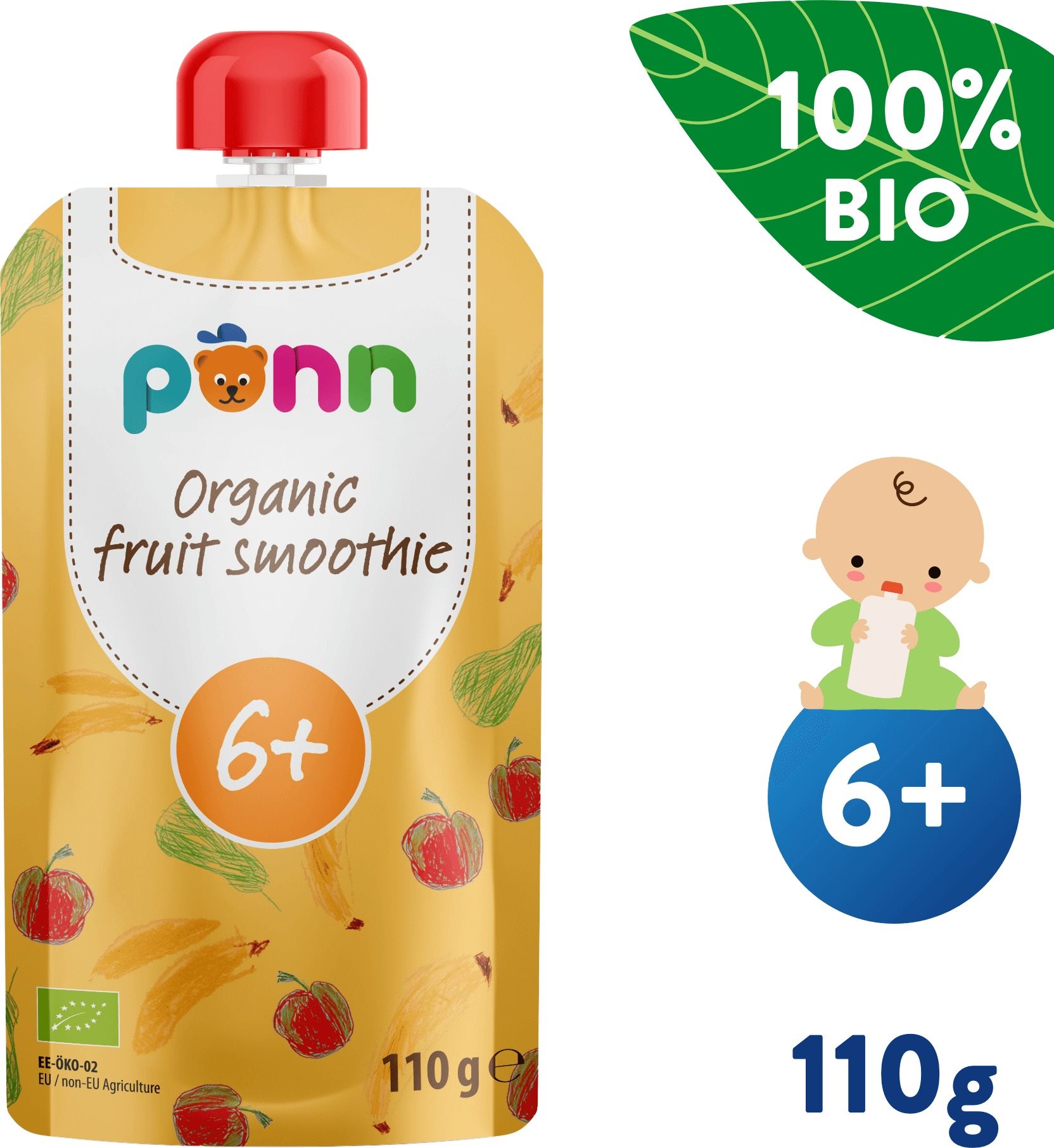 SALVEST Ponn BIO Ovocné smoothie s ananásom (110 g)