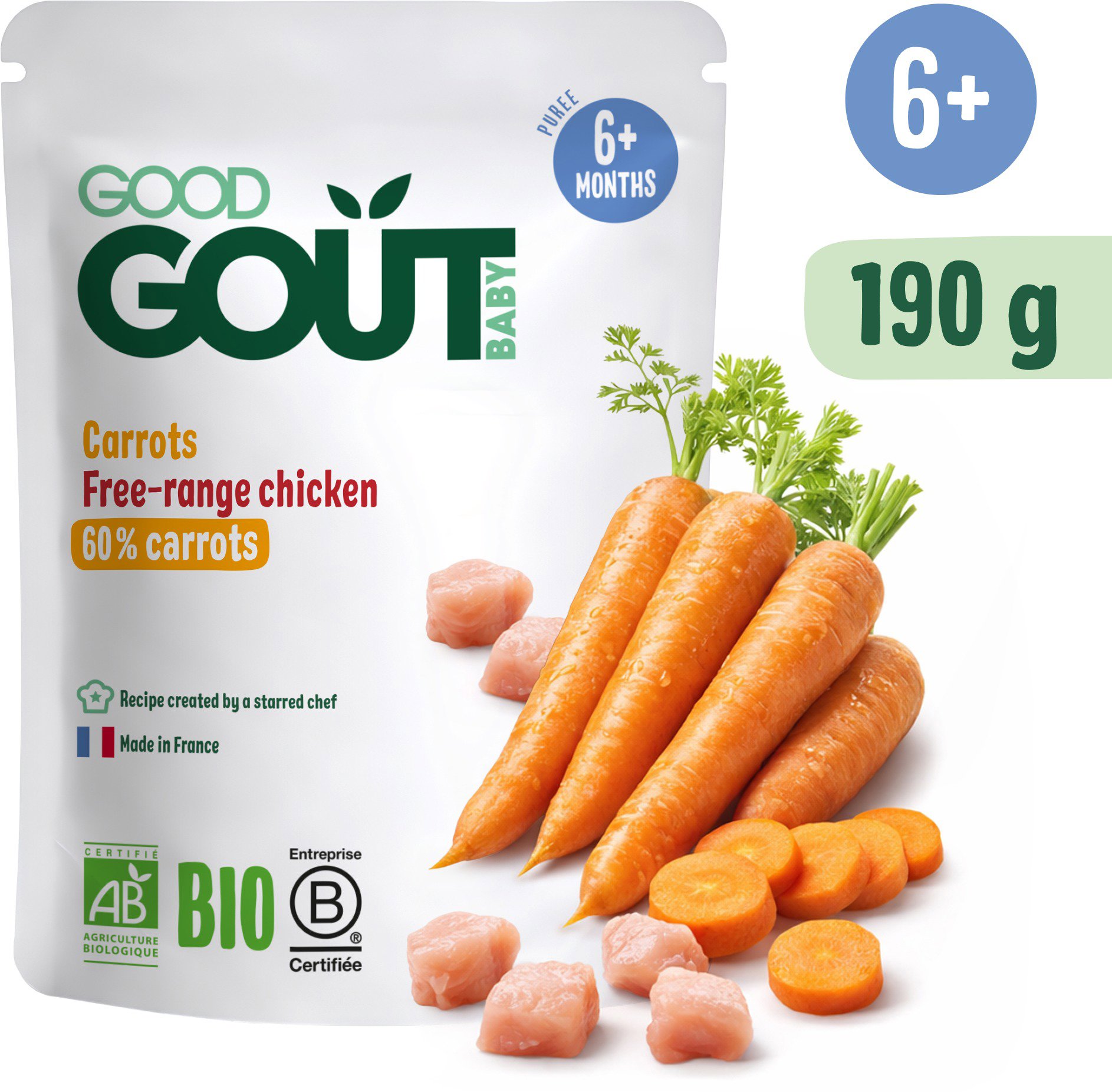 Good Gout BIO Mrkva s farmárskym kuriatkom (190 g)