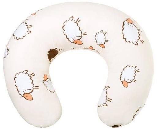 NEW BABY dojčiaci vankúš – ovečky, béžový