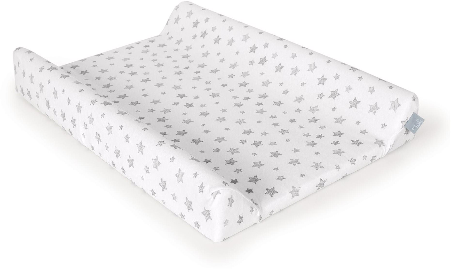 CEBA Poťah na prebaľovaciu podložku 50 × 70 až 80 Light Grey + Grey Stars 2 ks