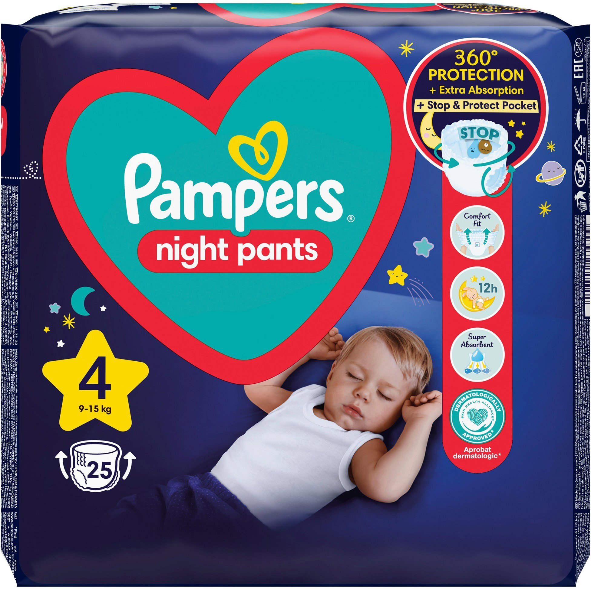 PAMPERS Night Pants veľ. 4 (25 ks)