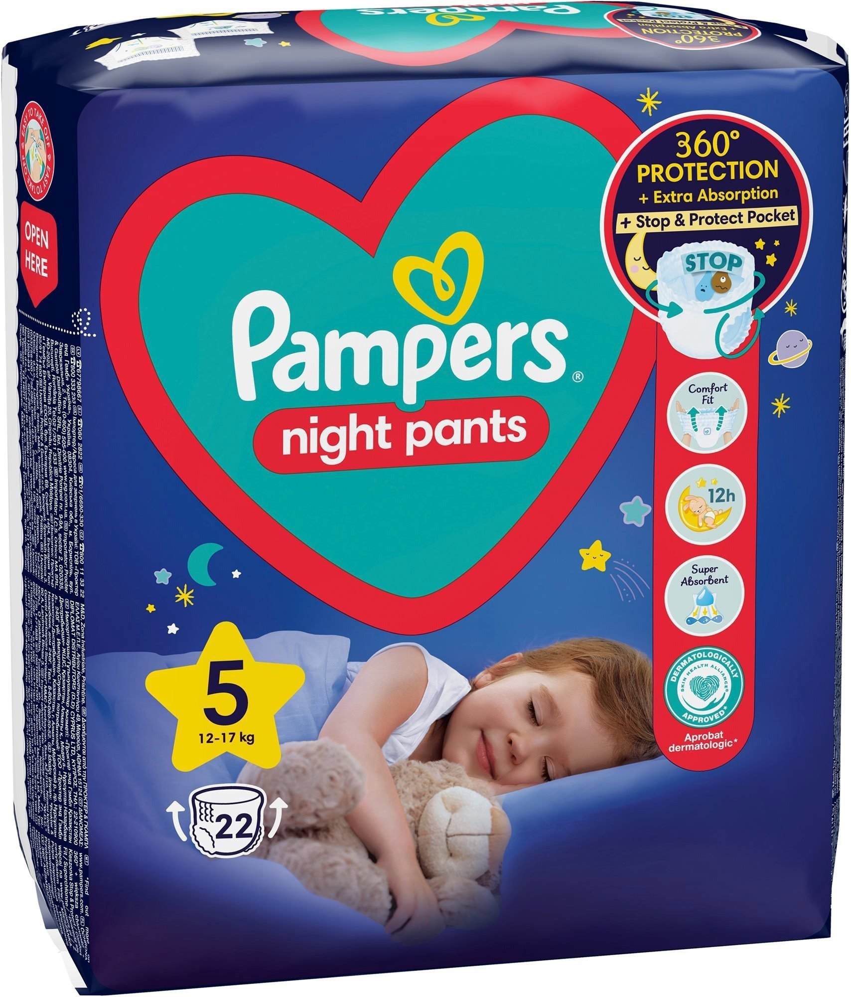 PAMPERS Night Pants veľ. 5 (22 ks)