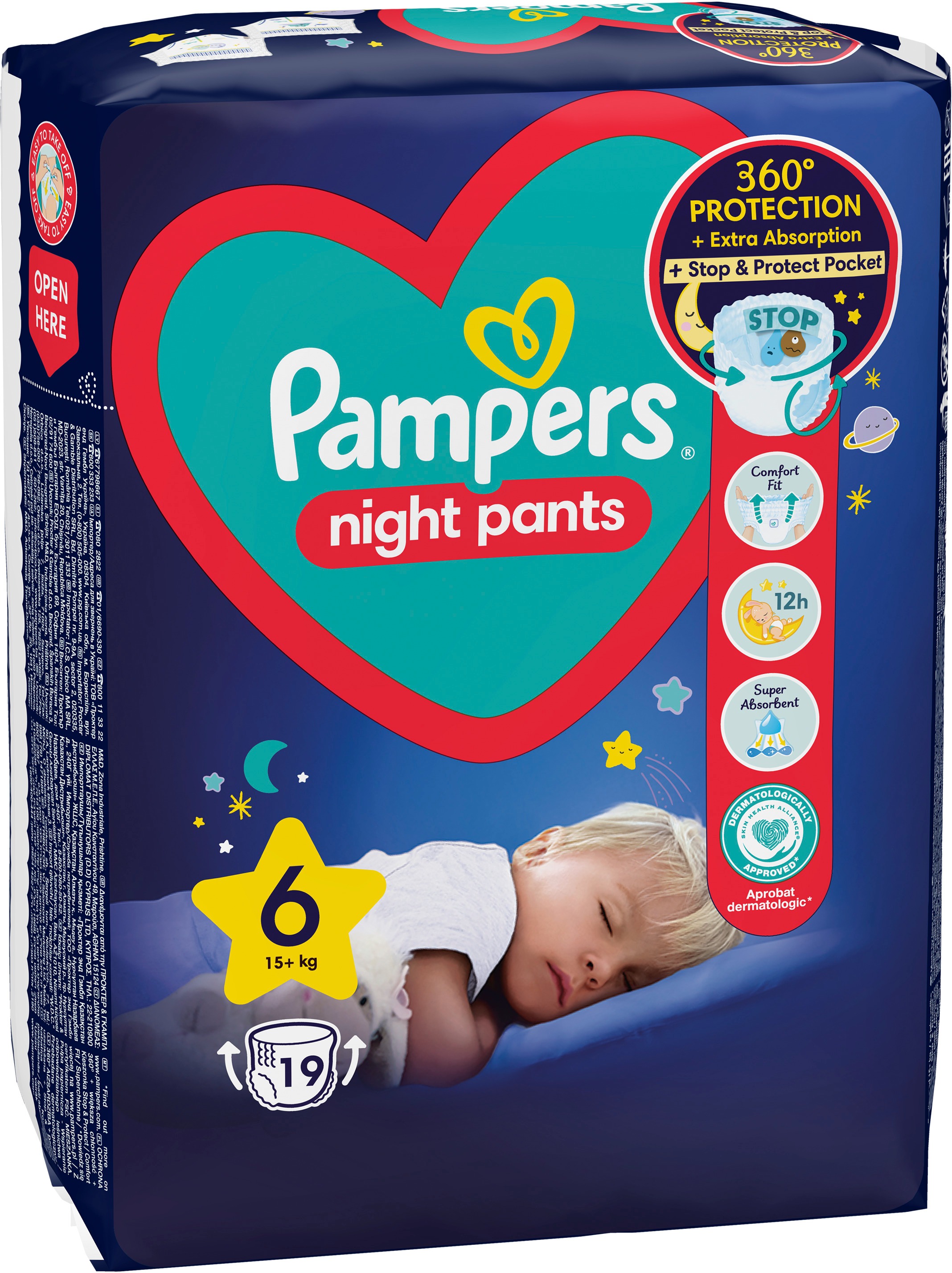 PAMPERS Night Pants veľ. 6 (19 ks)