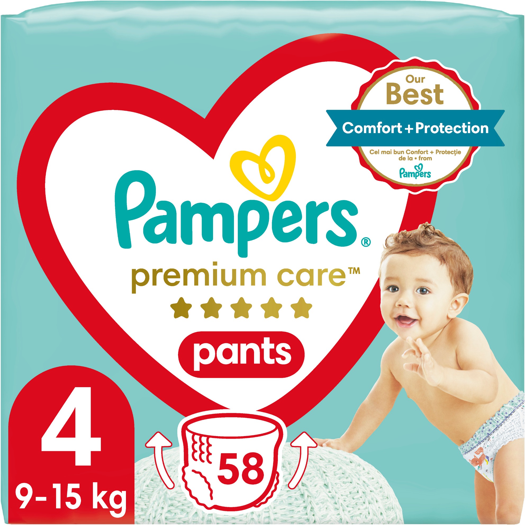 PAMPERS Premium Care Pants veľ. 4 (58 ks)