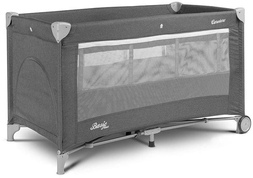 Caretero cestovná postieľka Basic Plus 2017, Graphite