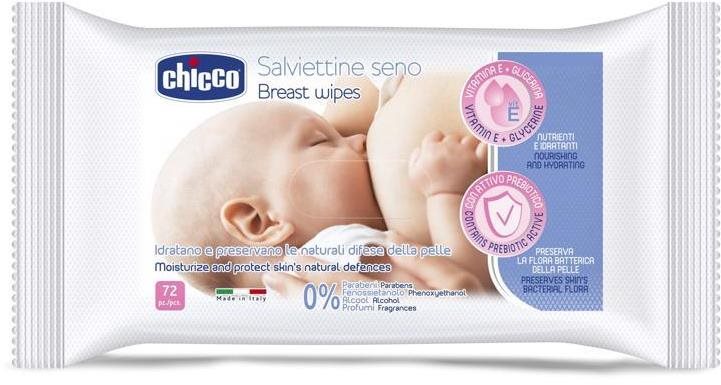 Chicco obrúsky čistiace na prsia 72 ks