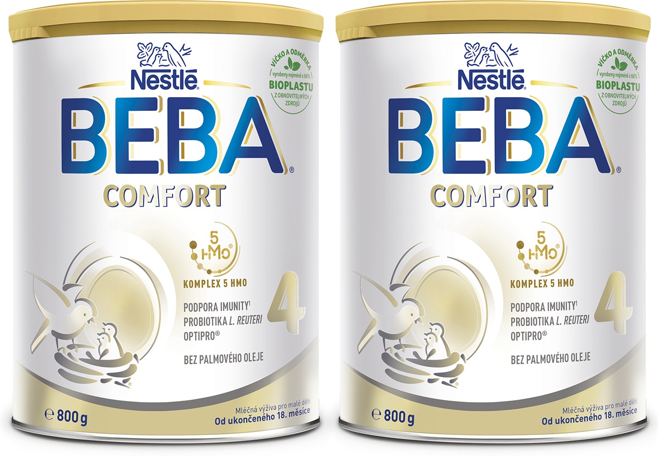 BEBA COMFORT 4, 5 HMO, mlieko pre malé deti, 2× 800 g