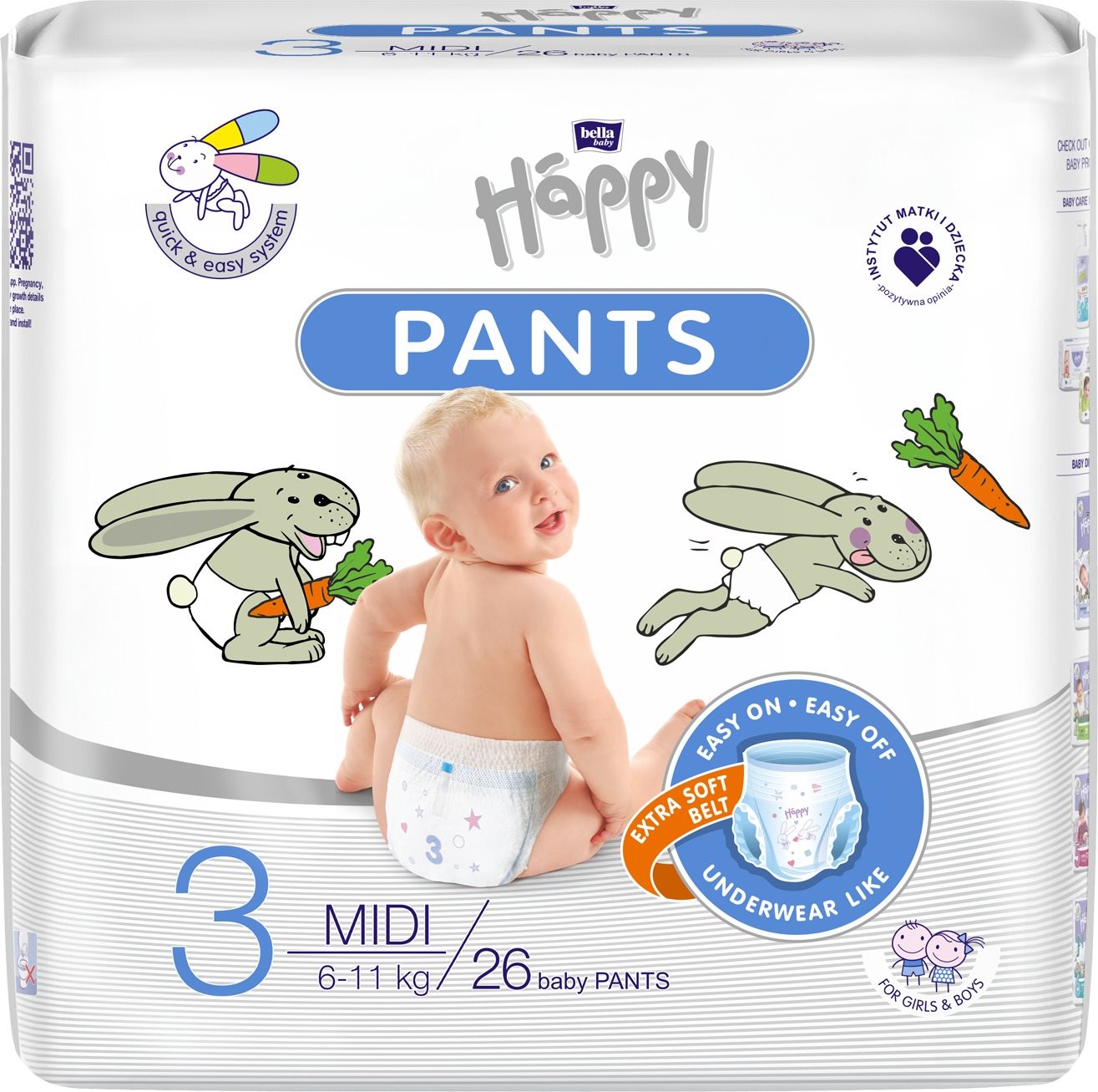 Bella Baby Happy Pants Midi veľ. 3 (26 ks)