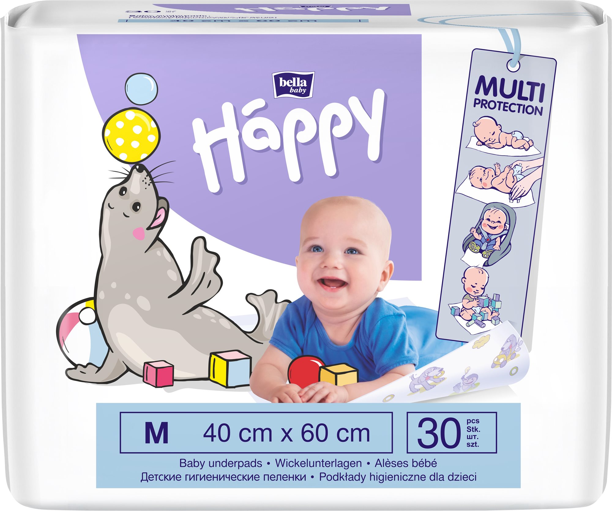 Bella Baby Happy detské hygienické podložky 40 × 60 cm (30 ks)