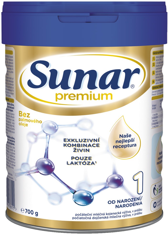 Sunar Premium 1 počiatočné dojčenské mlieko 700 g