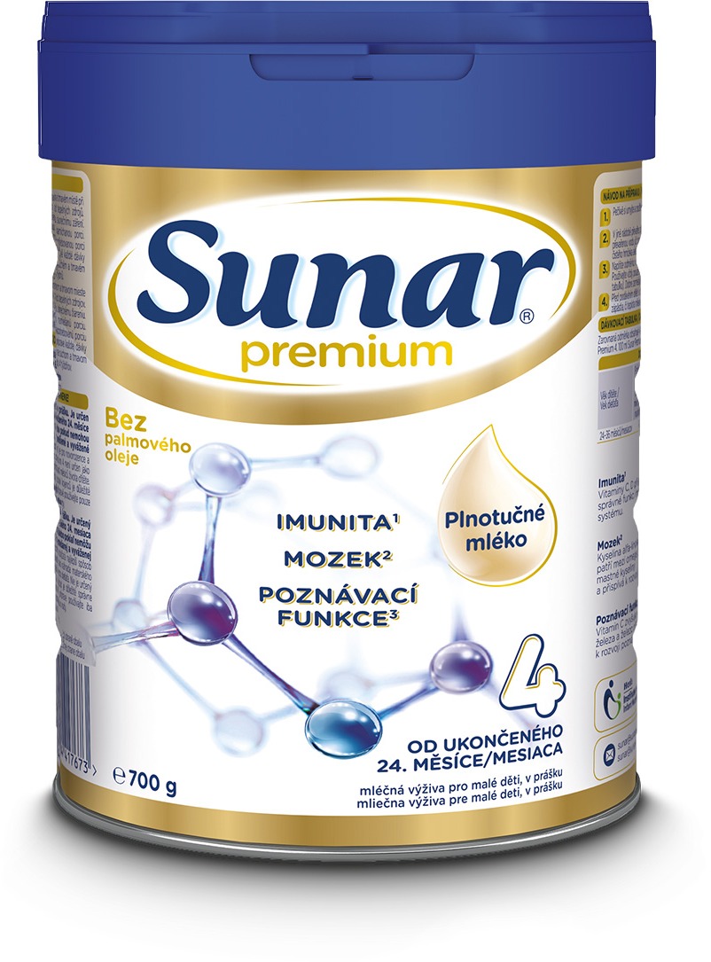 Sunar Premium 4 batoľacie mlieko 700g