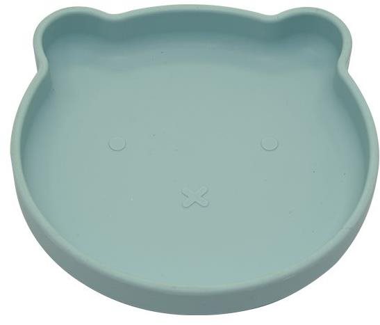 Bo Jungle silikónový tanier s prísavkou Bear Pastel Blue