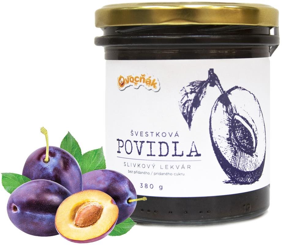OVOCŇÁK, lekvár slivkový nesladený, 380 g