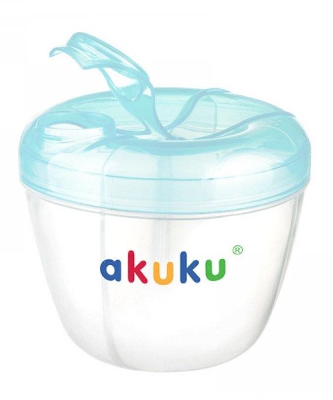 AKUKU dávkovač sušeného mlieka modrý, 260 ml
