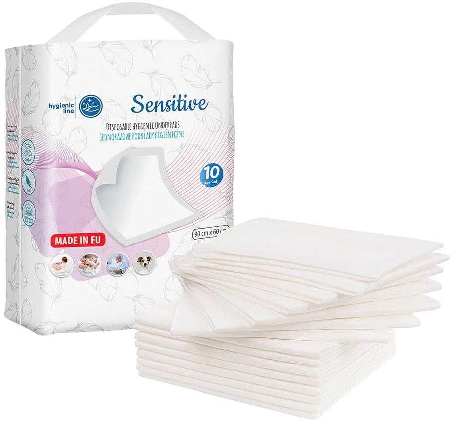 AKUKU jednorazové hygienické podložky Sensitive 60 × 90 cm, 10 ks