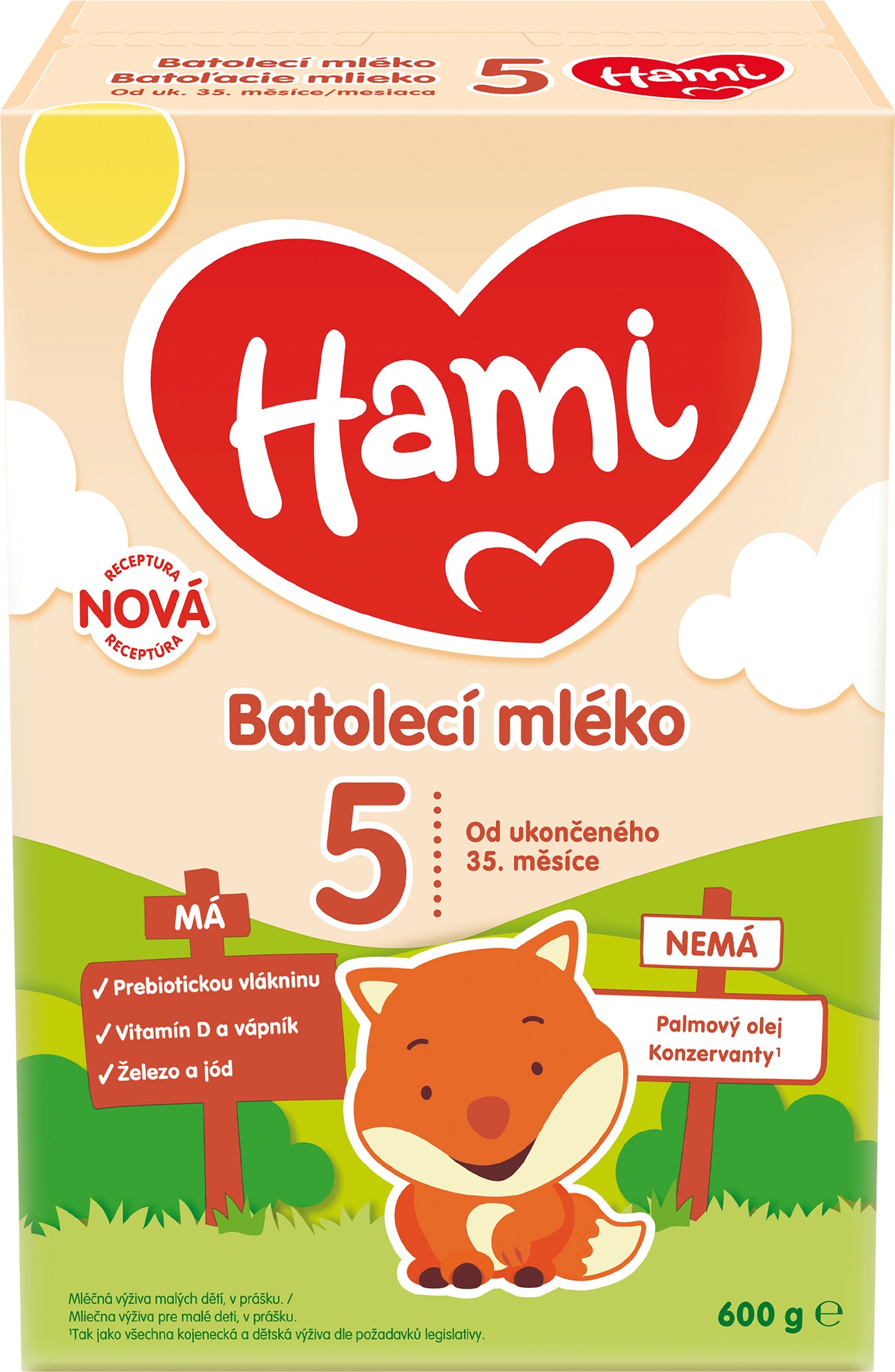 Hami 5 batoľacie mlieko 35 mes.+, 600 g