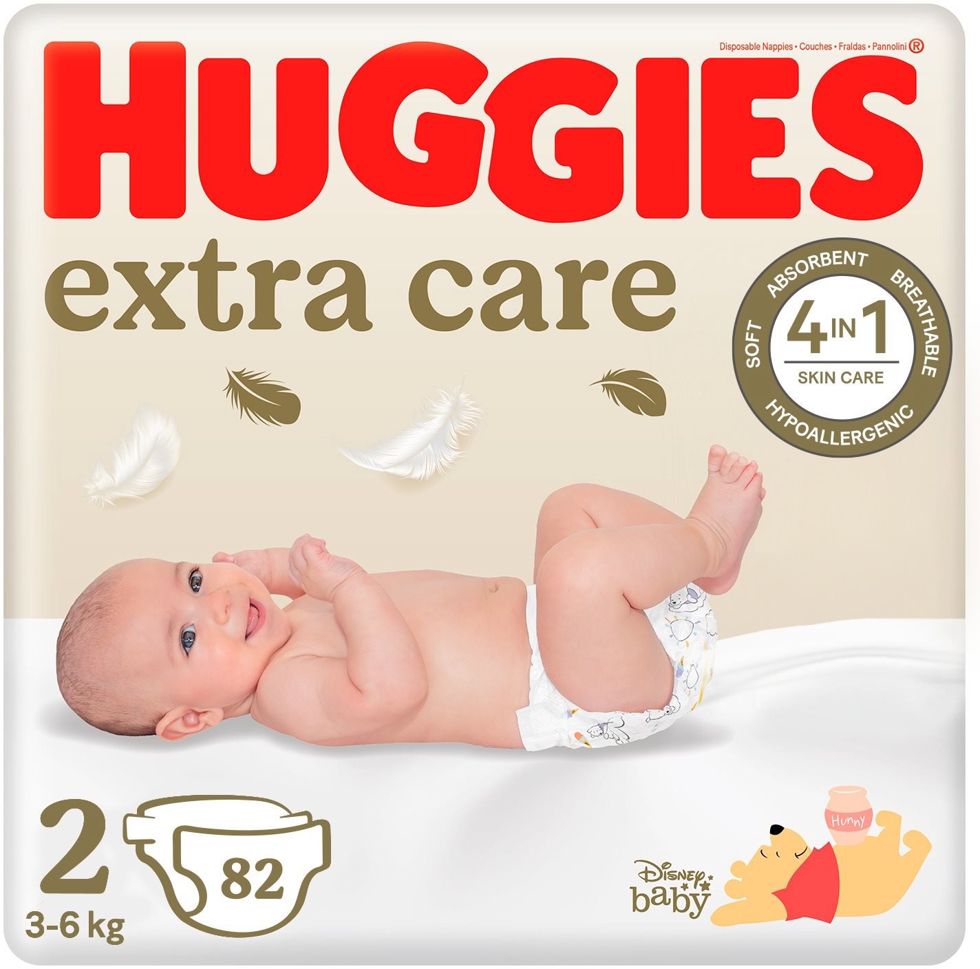 HUGGIES Extra Care veľkosť 2 (82 ks)