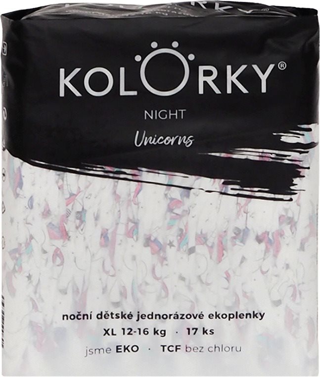KOLORKY NIGHT jednorožci veľkosť XL (17 ks)