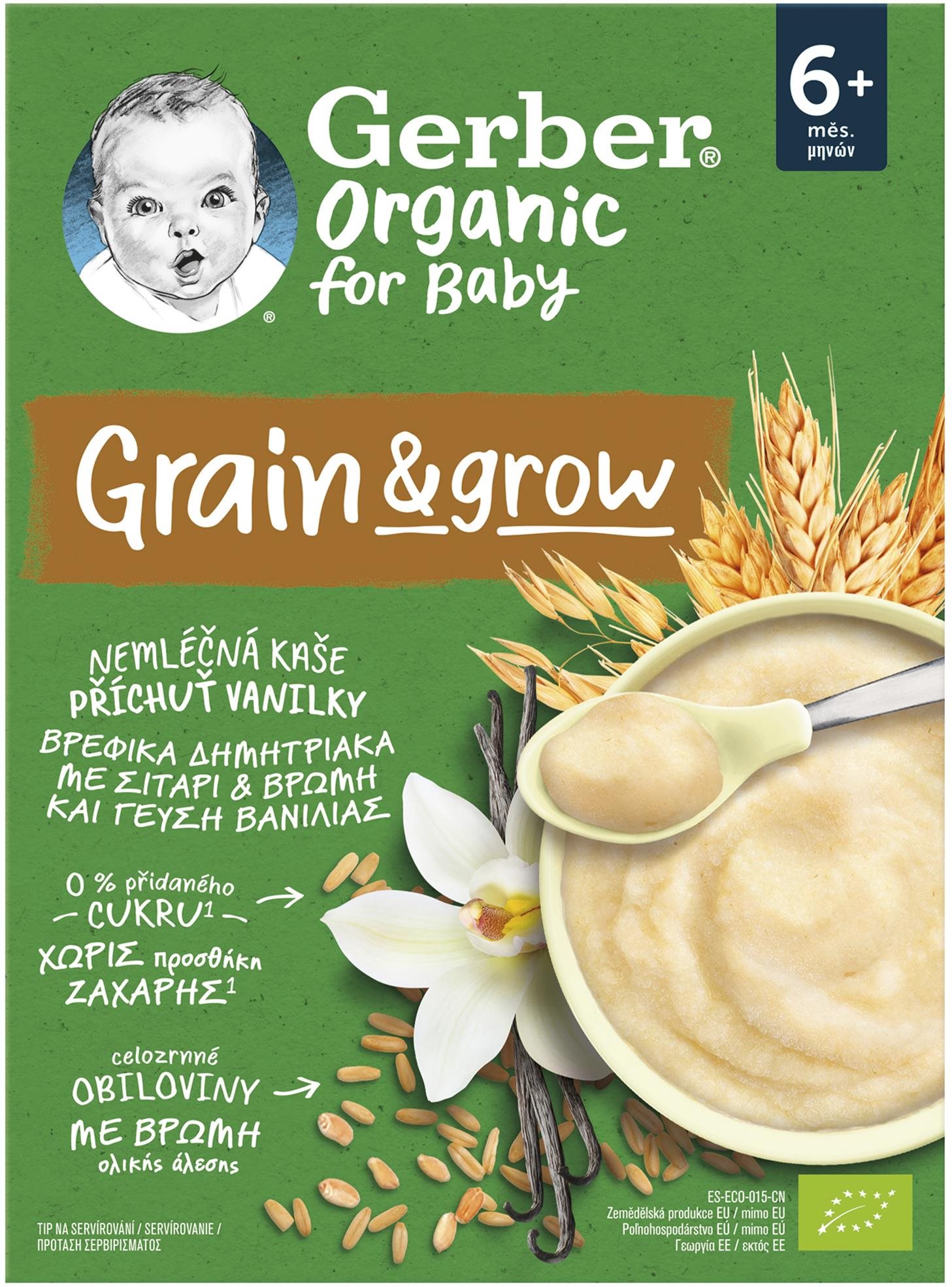 GERBER Organic nemliečna kaša s príchuťou vanilky 200 g