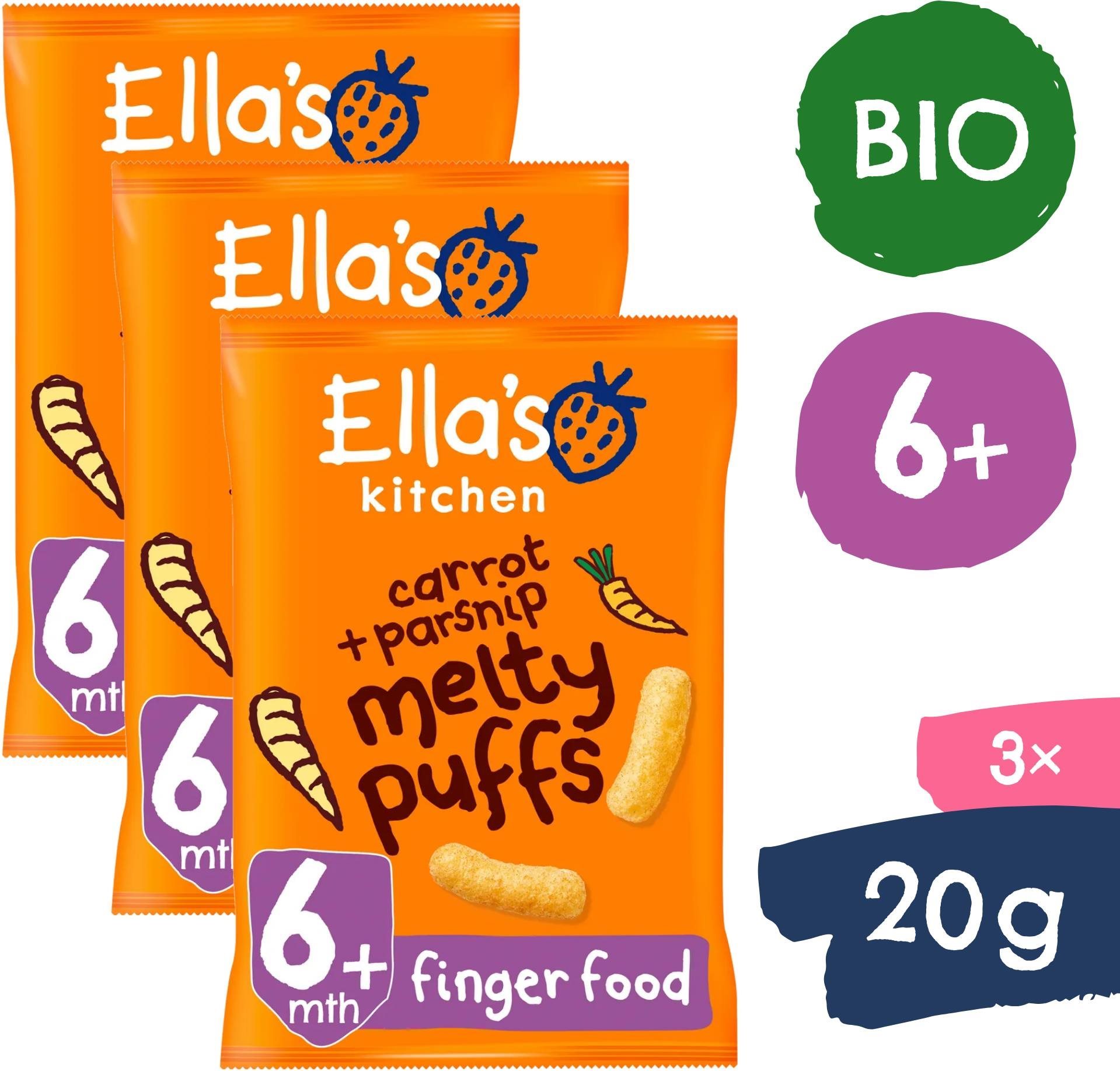 Ella's Kitchen BIO chrumky mrkva a paštrnák (3× 20 g)