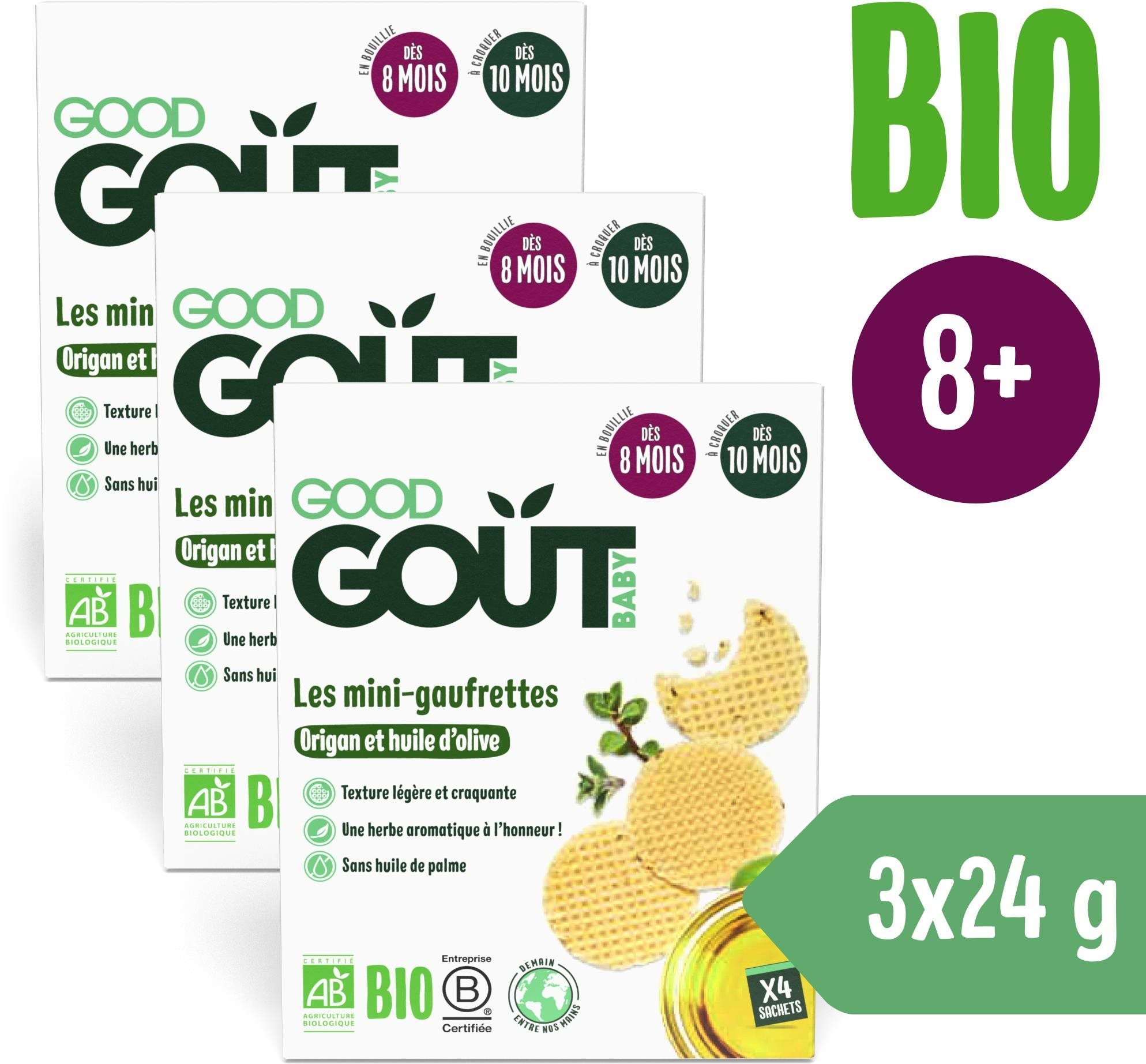 Good Gout BIO wafle s oreganom a olivovým olejom (3× 24 g)