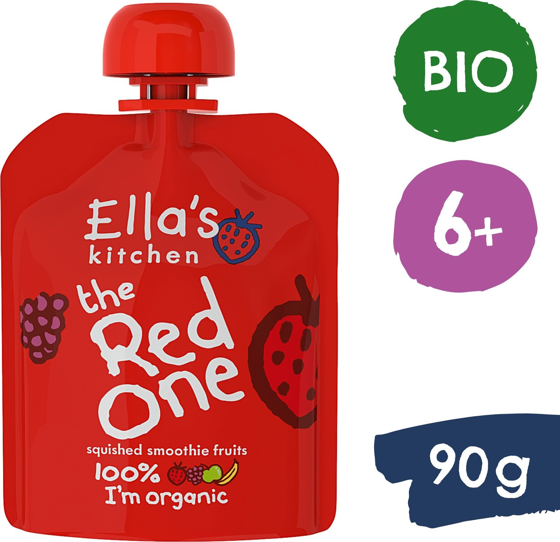 Ella's Kitchen BIO Red One ovocné pyré s jahodami (90 g)