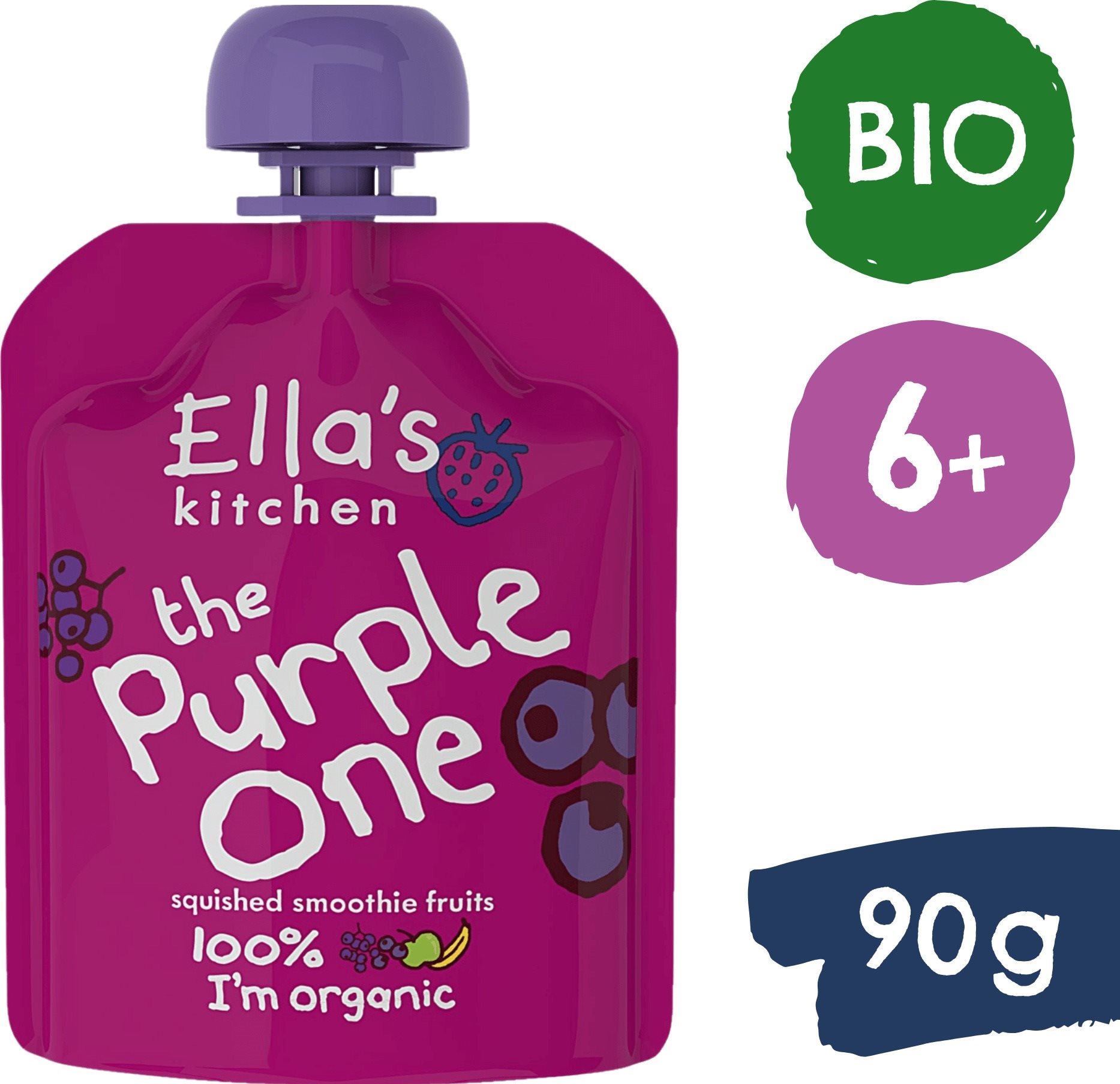 Ella's Kitchen BIO Purple One ovocné pyré s čiernymi ríbezľami (90 g)