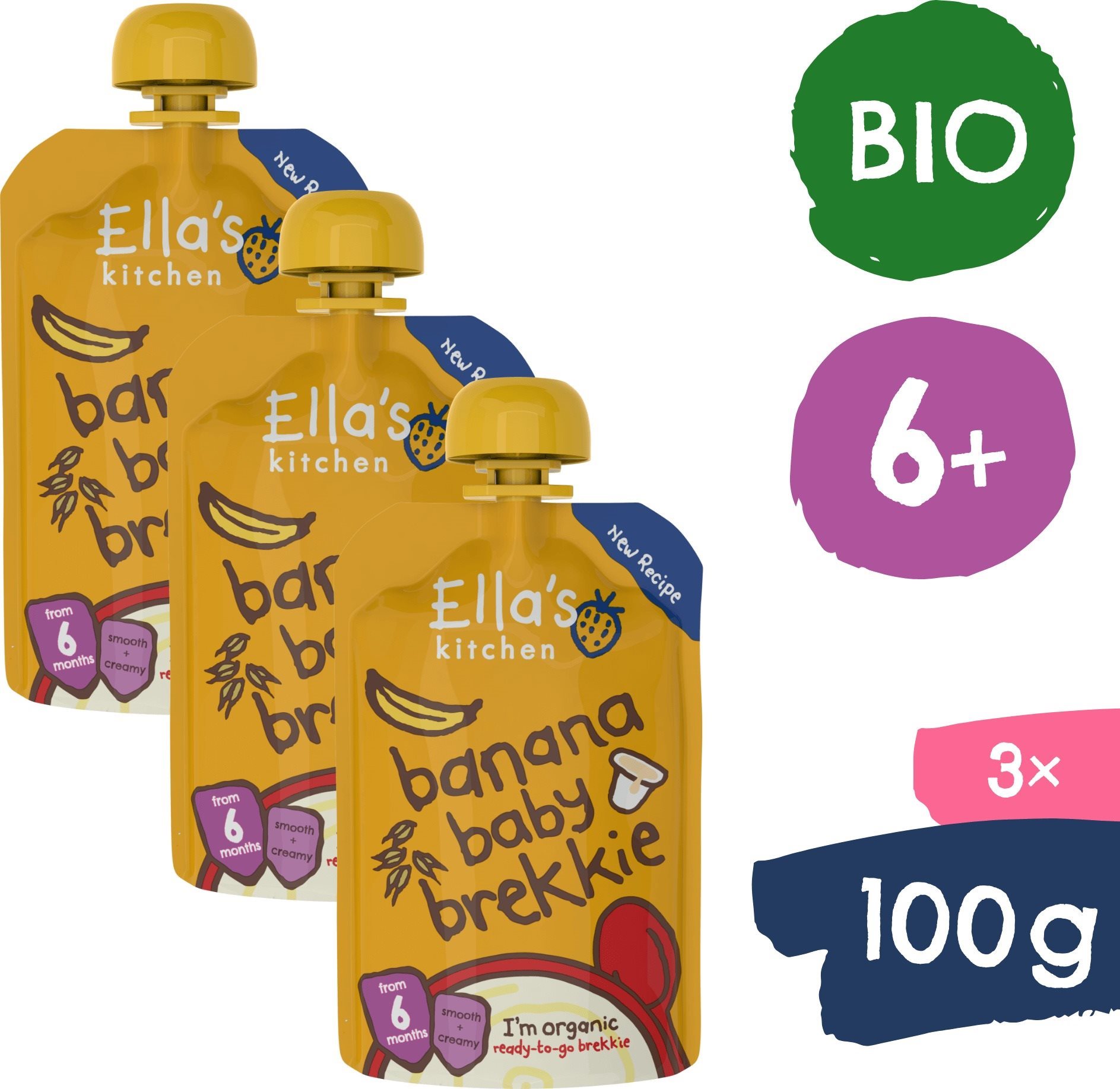 Ella's Kitchen BIO Raňajky banán a jogurt (3× 100 g)