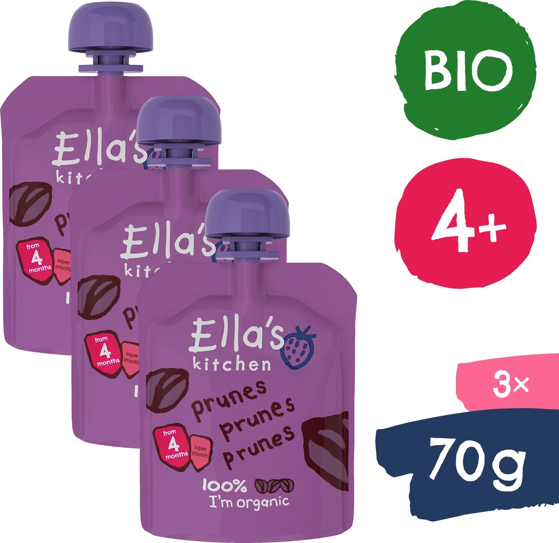 Ella's Kitchen BIO Slivková desiata (3× 70 g)