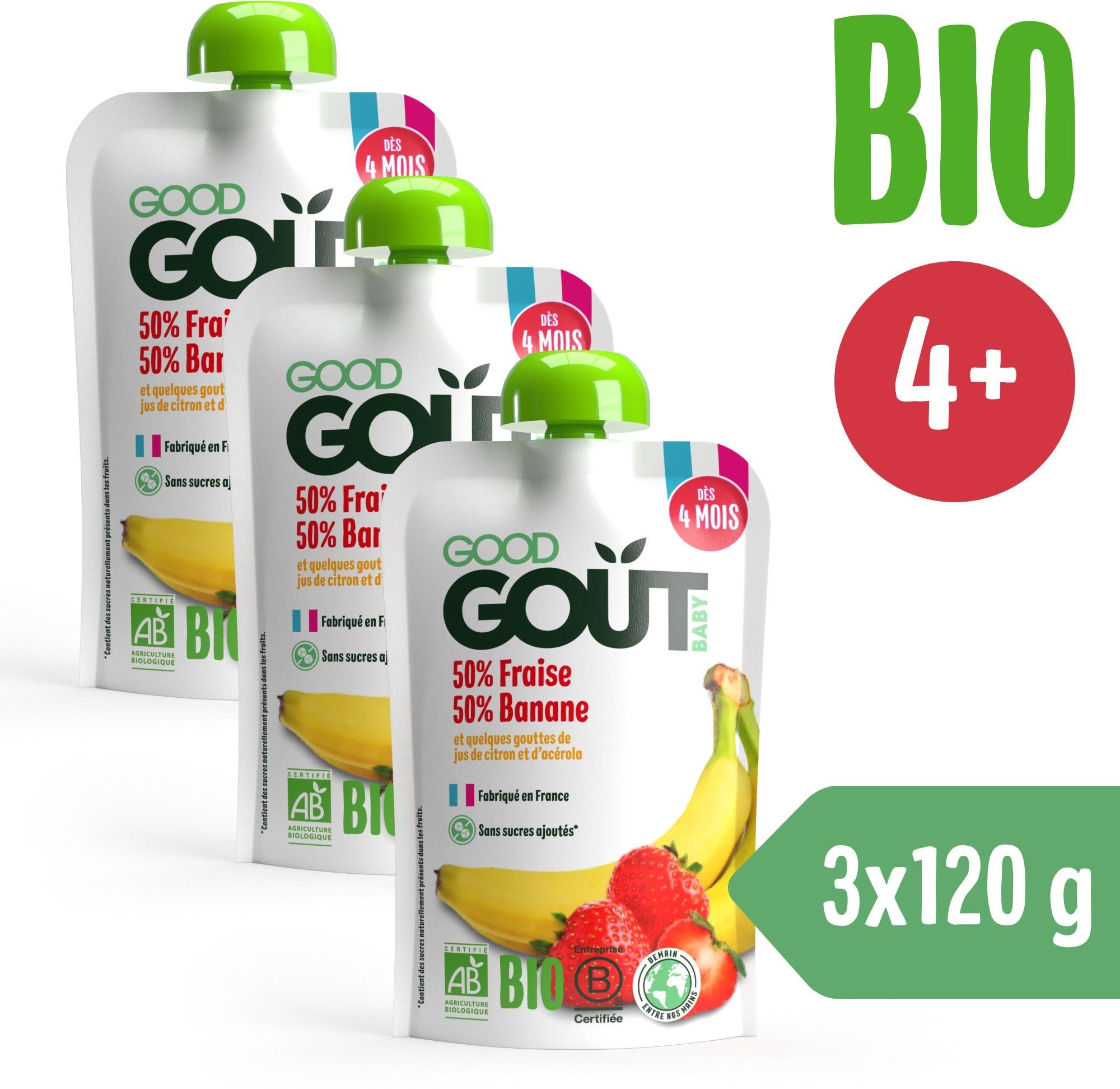 Good Gout BIO Jahoda s banánom (3× 120 g)