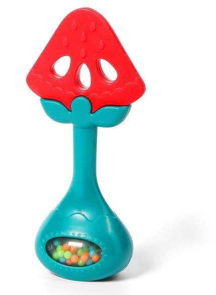 BabyOno detské edukačné hryzadlo s hrkálkou vodný melón