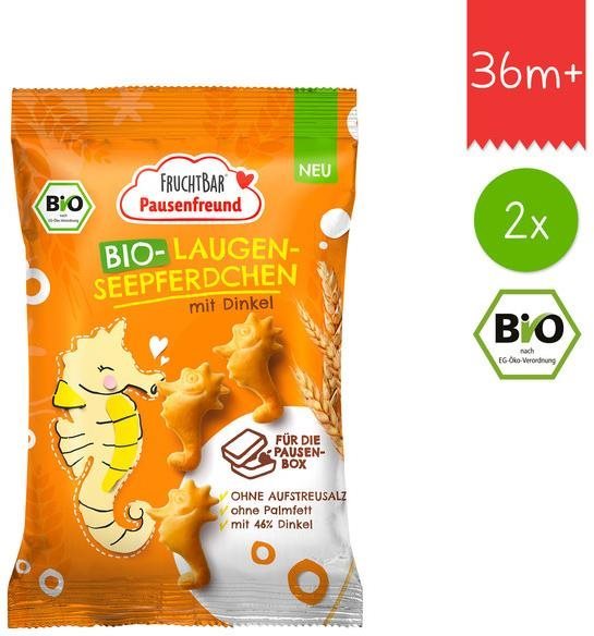 FruchtBar BIO špaldové chrumkavé krekry morský koník 2× 90 g