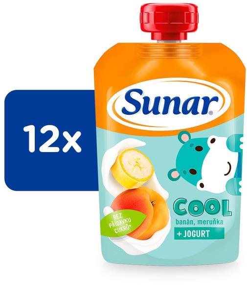 Sunar Cool ovocná kapsička banán, marhuľa, jogurt 12× 110 g