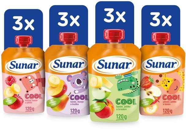 Sunar Cool ovocná kapsička mix príchutí III 12× 120 g