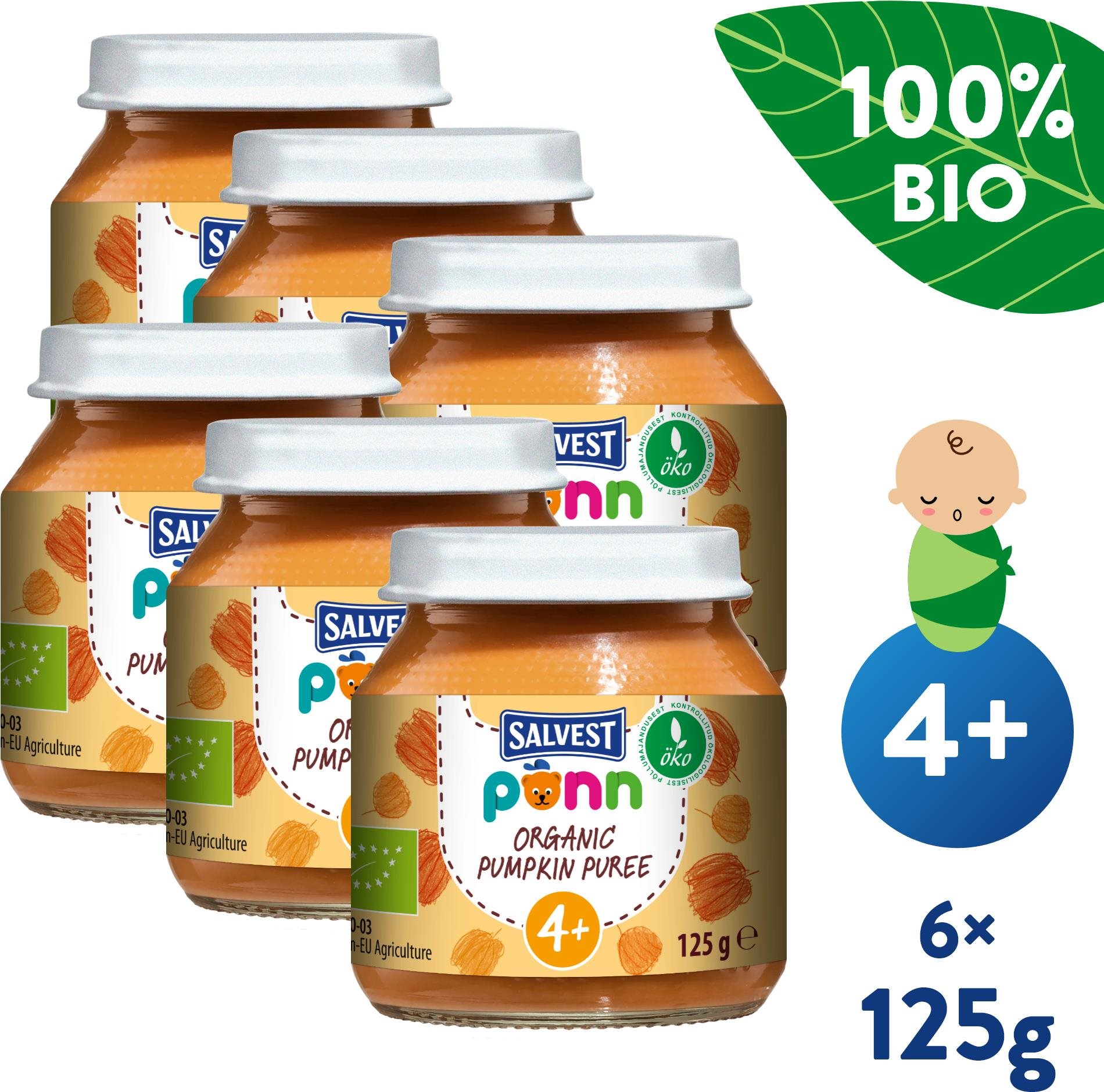 SALVEST Ponn BIO Tekvicové pyré 6× 125 g