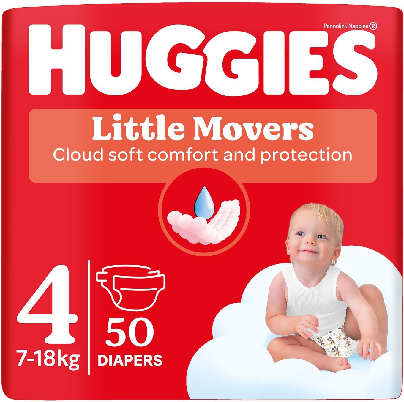 HUGGIES Little Movers veľkosť 4 Jumbo (50 ks)